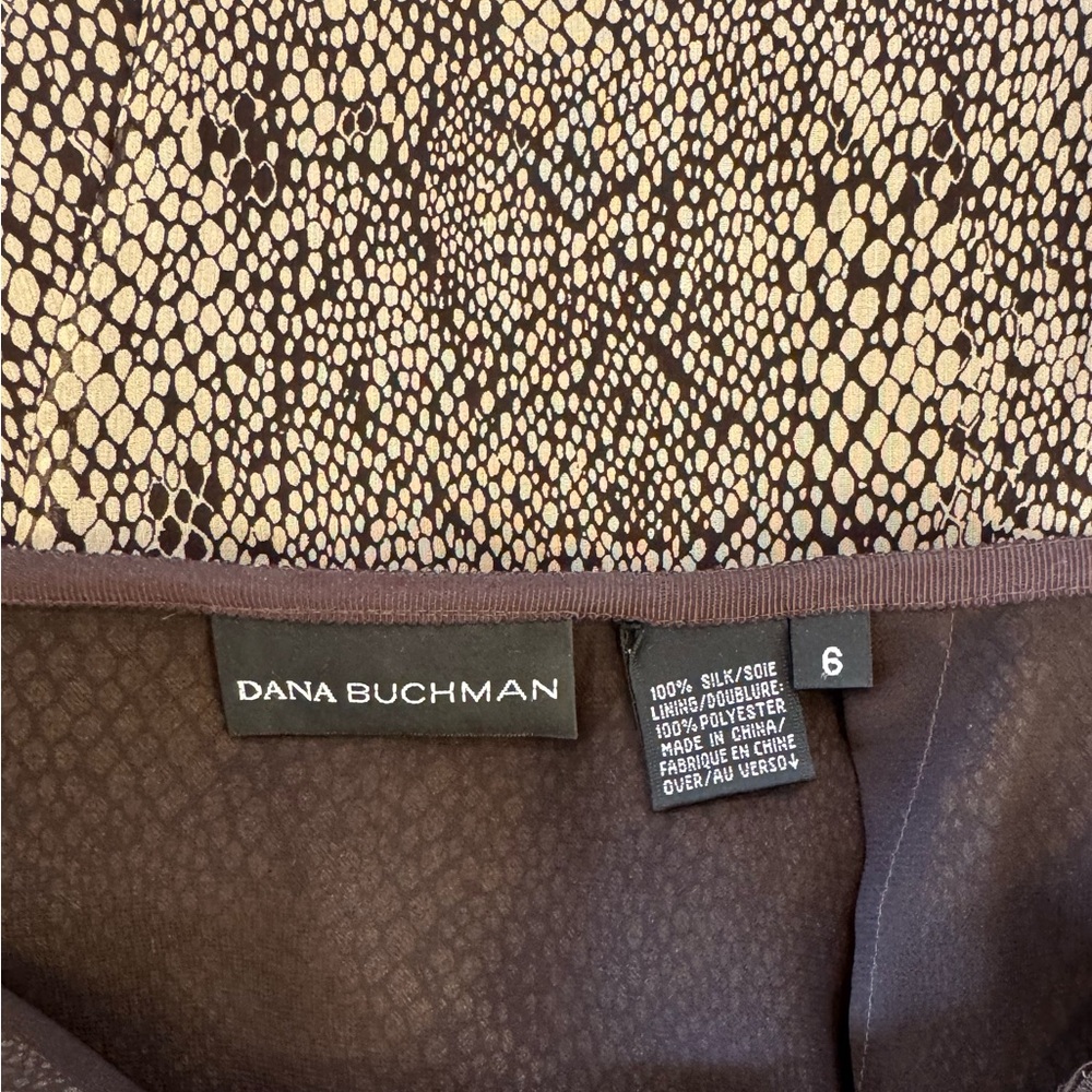 Vintage Dana Buchman Silk Snakeskin Print Midi Skirt Size 6” - Picture 4 of 5